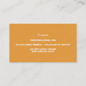 Boho Chic Retro Floral Visitenkarte (Rückseite)