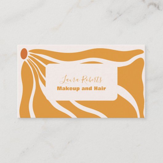 Boho Chic Retro Floral Visitenkarte (Vorderseite)