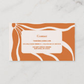 Boho Chic Retro Floral Visitenkarte (Rückseite)