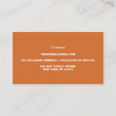 Boho Chic Retro Floral Visitenkarte (Rückseite)