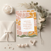 Boho Chic Retro Floral Wedding Einladung