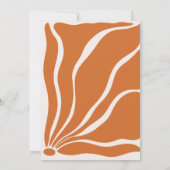 Boho Chic Retro Floral Wedding Einladung (Rückseite)