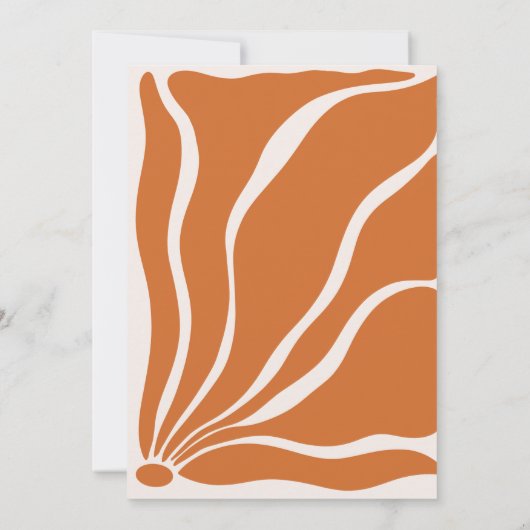 Boho Chic Retro Floral Wedding Einladung (Rückseite)