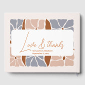 Boho Chic Retro Floral Wedding Gästebuch (Rückseite)