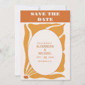 Boho Chic Retro Floral Wedding Save The Date (Vorderseite)