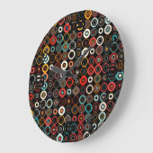Boho Chic Retro Uhr Farbenfrohe Circle Art (Winkel)