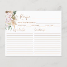 Boho Chic Rezept Card