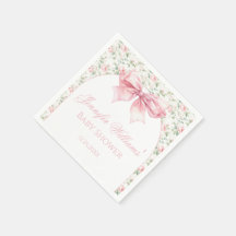 Boho chic rosa Bogen Blumenzange Babyduschpapier