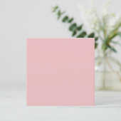 Boho Chic Rosa Einfarbig Karte (Stehend Vorderseite)