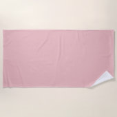 Boho Chic Rosa Uni-Farbe Strandtuch (Vorderseite)