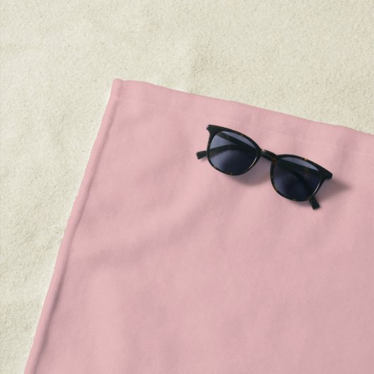 Boho Chic Rosa Uni-Farbe Strandtuch (Beispiel)