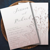 Boho Chic Rose Gold Botanische Hochzeit