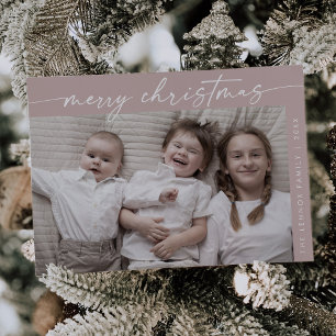 Boho Chic Rose Pink Foto Spaß Weihnachten