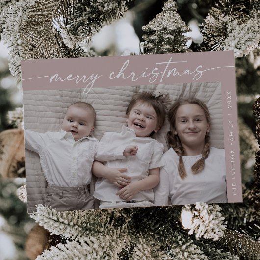 Boho Chic Rose Pink Foto Spaß Weihnachten