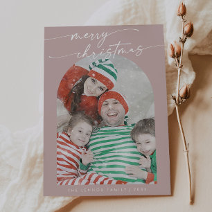 Boho Chic Rose Pink Fun Familie Foto Weihnachten