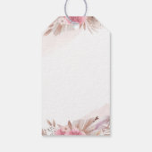 Boho Chic Rose und Champagne Wedding Geschenkanhänger (Rückseite)