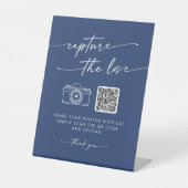 Boho Chic Royal Blue Capture the Liebe Wedding Sockelschild (Vorderseite)