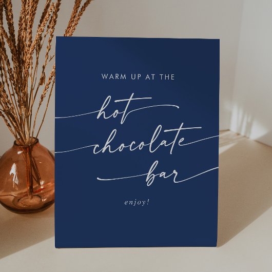 Boho Chic Royal Blue Hot Chocolate Bar Sockelschild