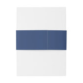 Boho Chic Royal Blue Monogram Wedding Einladungsbanderole (Rückseitenbeispiel)