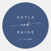 Boho Chic Royal Blue Names Umschlag Aufkleber (Vorderseite)