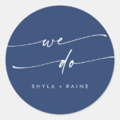 Boho Chic Royal Blue We Do Umschlag Aufkleber (Vorderseite)