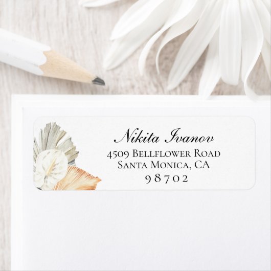 Boho-Chic-Rücksendeadresse (Insitu)