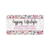 Boho Chic Rustic Feather Arrow Wasserfarbe Bohemis Adressaufkleber (Vorne)