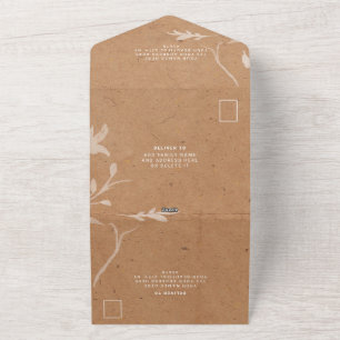 Boho Chic Rustic Modern   Benutzerdefiniertes Hoch All In One Einladung
