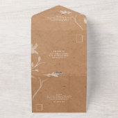 Boho Chic Rustic Modern | Custom Wedding Foto All In One Einladung (Außenbereich)