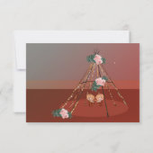 Boho Chic Rustic Teepee / TiPi Save the Date (Rückseite)