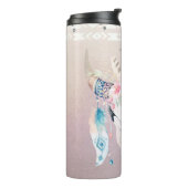 Boho Chic Rustikale Kuhschädel Bohemische Custom Thermosbecher (Nach links gedreht)