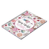 Boho Chic-rustikaler Feder-PfeilWatercolor Notizblock (Linke Seite)