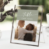 Boho Chic Sage Green Foto Tischnummern