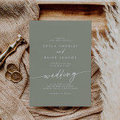 Boho Chic Sage Green Wedding Einladung