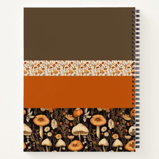 Boho-Chic Sage/Orange Bullet Journal Notizblock (Rückseite)