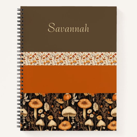 Boho-Chic Sage/Orange Bullet Journal Notizblock (Vorderseite)