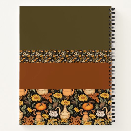 Boho-Chic Sage & Rust Bullet Journal Notizblock (Rückseite)