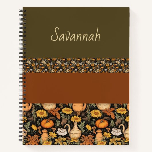 Boho-Chic Sage & Rust Bullet Journal Notizblock (Vorderseite)