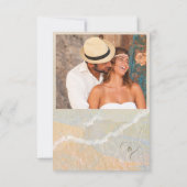 Boho-Chic-Sand-Herz-Strand-Ziel-Hochzeit Save The Date (Rückseite)