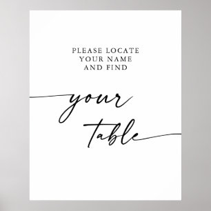 Boho Chic Schwarz-Weiß Hochzeit Finden Sie Ihren T Poster