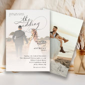 Boho Chic Script | Foto Overlay Wedding Einladung