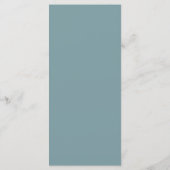 Boho Chic Seafoam Aquamarin Danke Platzkarte Menükarte (Rückseite)