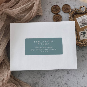 Boho Chic Seafoam Aquamarin Guest Address Labels