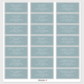 Boho Chic Seafoam Aquamarin Guest Address Labels (Blatt)