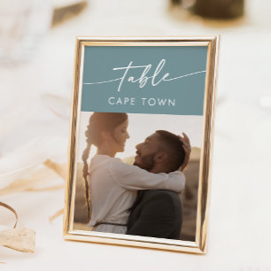 Boho Chic Seafoam Aquamarine Foto Tischnummern