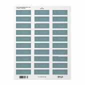Boho Chic Seafoam Aquamarine Monogram-Adressenmark (Vorne)