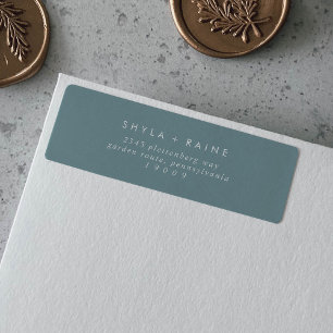 Boho Chic Seafoam Aquamarine Rücksendeadressen-Auf