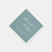 Boho Chic Seafoam Aquamarinen Beifall für Liebe Ho Serviette (Ecke)