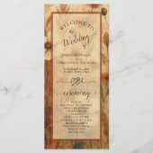 Boho Chic Sienna Wildflowers Elegant Wedding Programm (Vorderseite)