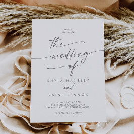 Boho Chic Silver Gray die Hochzeit von Einladung